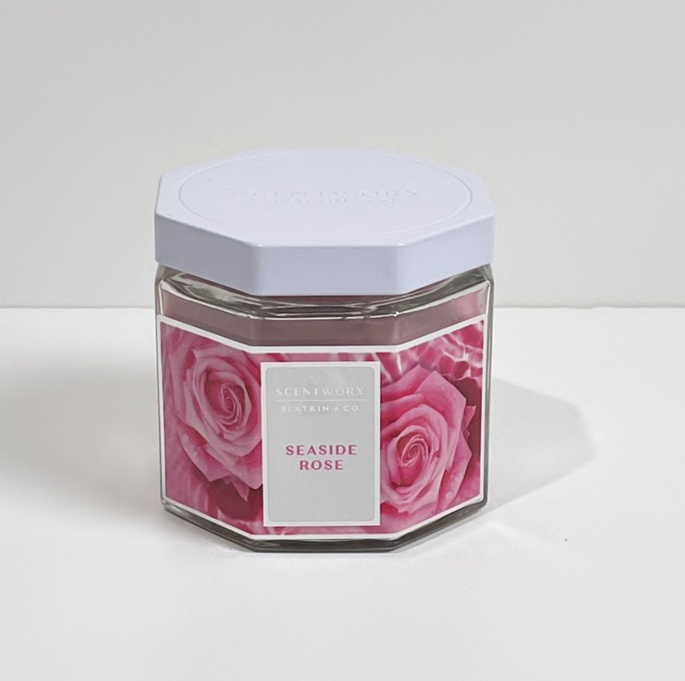 ScentWorx by Slatkin & Co. 3 Wick Jar Candle 14.5 oz - Seaside Rose